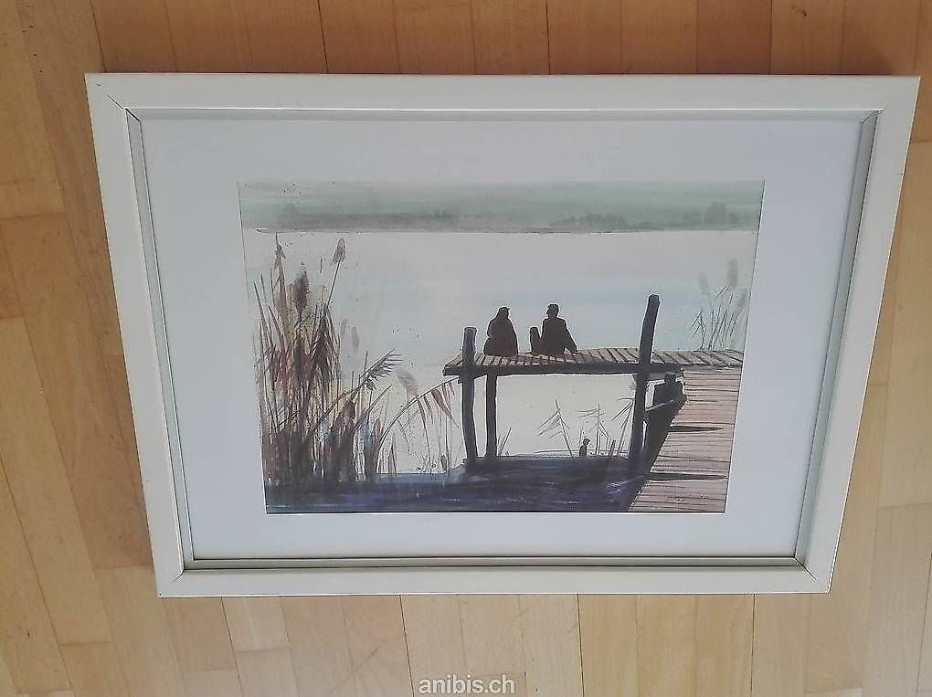 Gemälde: Acryl auf Papier, signiert, 1999 – Gebraucht aus Zürich von axolottchen 2