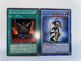 YuGiOh Schwarz glänzender Soldat + Ritual | Super Rare +Rare