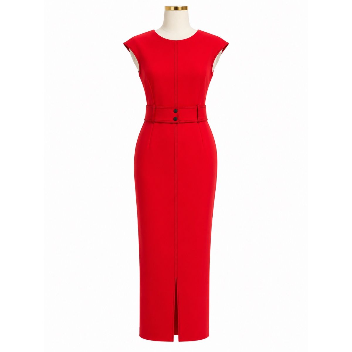 Zara Vestiti: ZARA Basic Maxikleid Rot XS/34 mit Gürtel | Neu mit Etikett – Nuovo e nell'imballaggio originale da Aarberg venduto da LovelyThings_