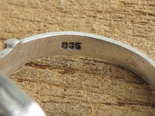 Anelli: Vintage Ring Silber 835 mit blauem Achat Gr. 63 – Usato da Ermatingen venduto da Decovin 7