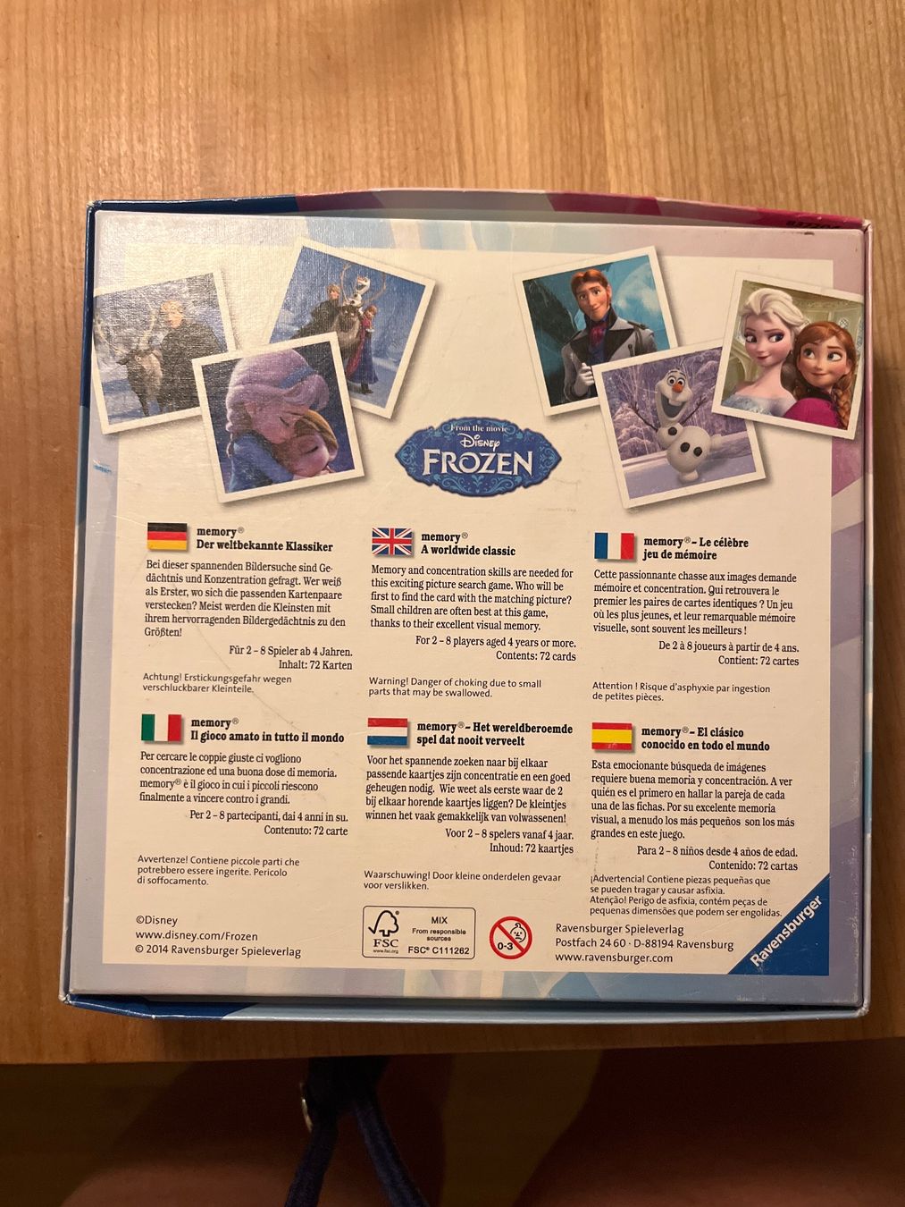 Ravensburger Jeux: Disney Frozen Memory Spiel! – D'occasion à Horgen par Hoppelhase11 1