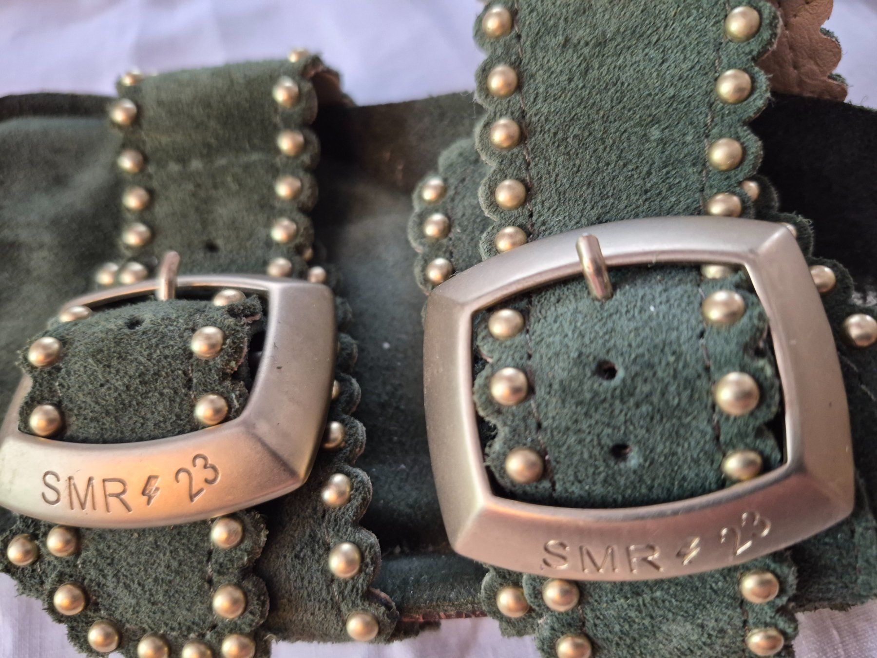 Scarpe da donna: Mules en daim vert kaki Semerdjian – Usato da charmoille venduto da mir_my9f 4