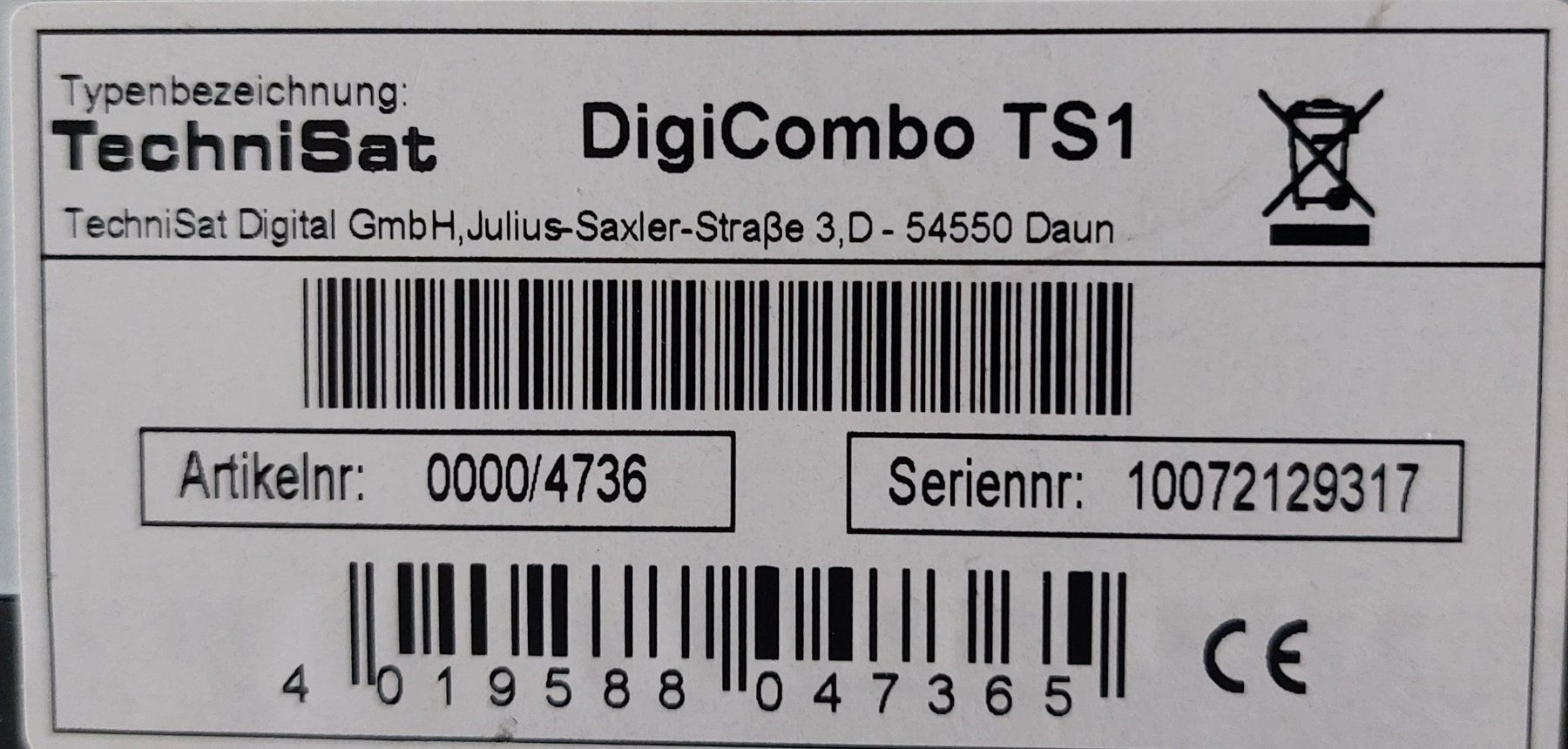 Technisat Ricevitori: Sat Receiver mit DVB T2 – Nuovo (secondo la descrizione) da Bauma venduto da rtvstr 4