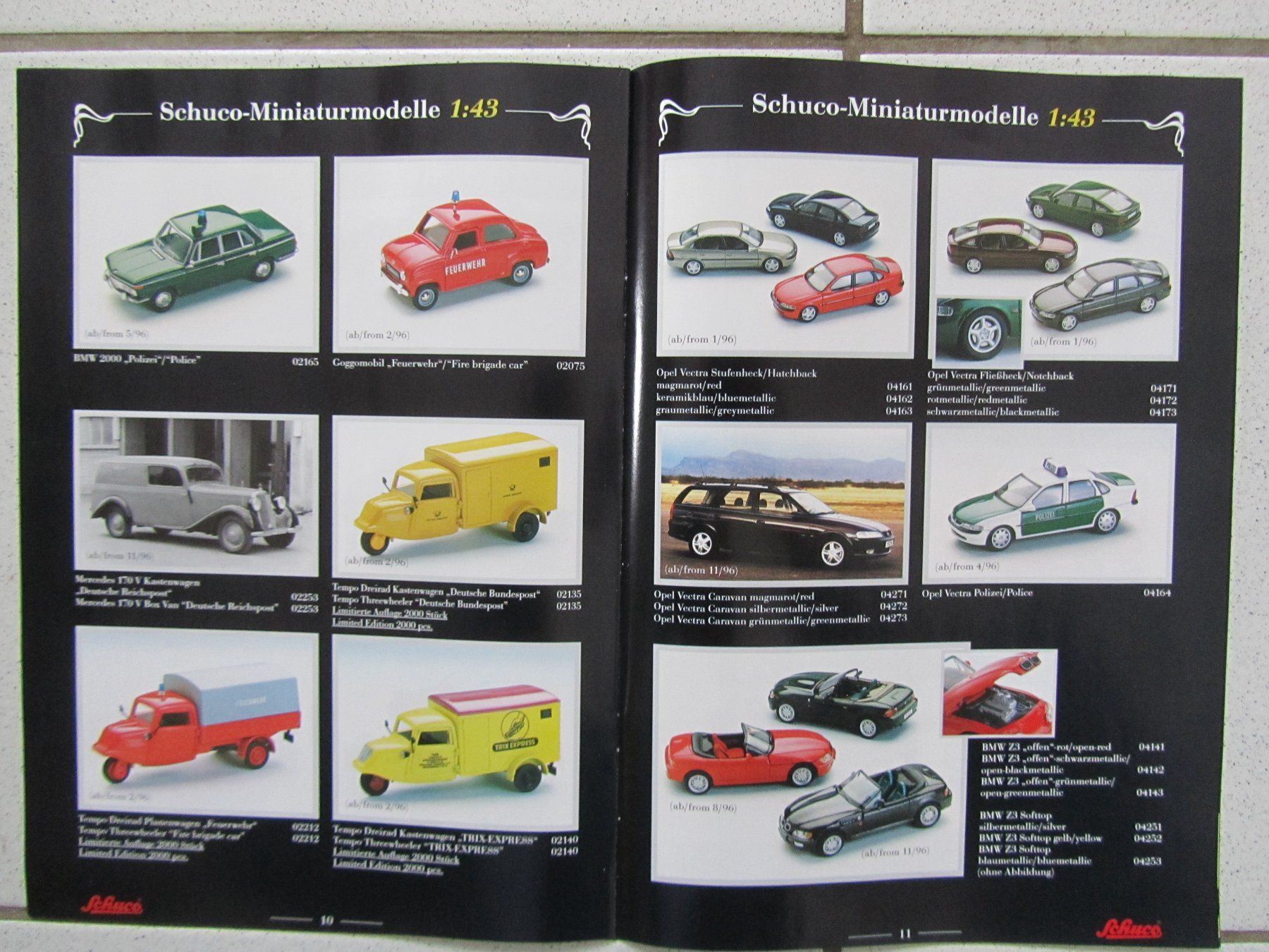 Schuco Modellautos: Schuco, Modellauto-Katalog von 1996 – Gebraucht aus Weiningen ZH von dietsch57 3