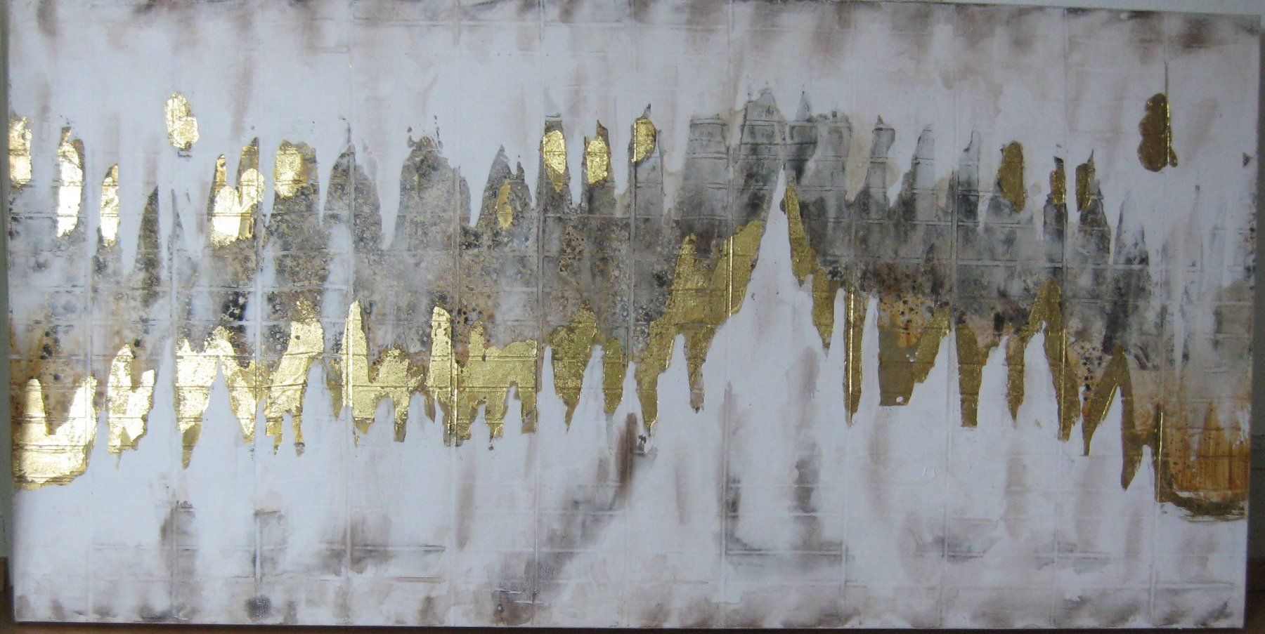 Foto & Immagini: Bild Abstrakte Goldflocken, 140 x 70 cm – Usato da Frauenfeld venduto da Interessent1 2