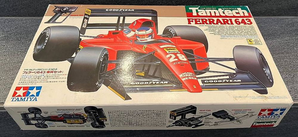 Tamiya Tamtech Ferrari 1/14 - Voiture RC Vintage Neuve (sans Boîte) Avec Radio