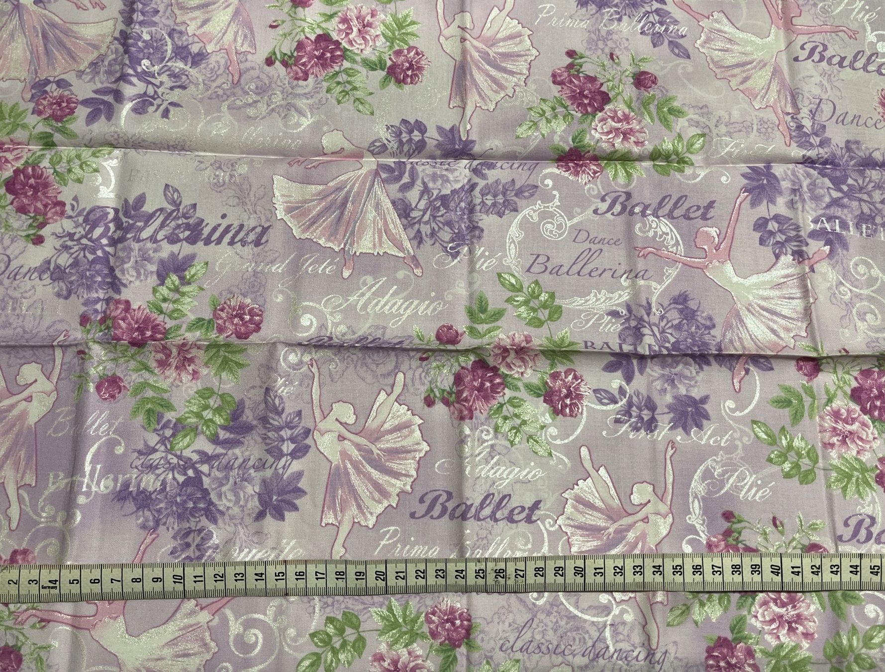 Tessuti: Patchworkstoffe Ballet no.2 mit 7 FQ lilatöne-silber – Nuovo (secondo la descrizione) da Seuzach venduto da KreativmitStoff 6