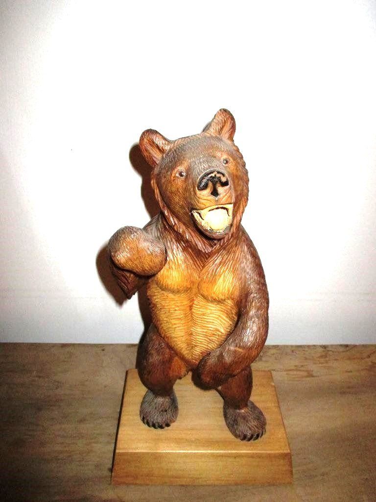 Statuette: Holzfigur Bär, geschnitzt, Handarbeit – Usato da Flims - Dorf venduto da Stagediver 1