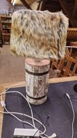 Lampe Rustikaler Birkenhocker Dekostück Naturholz