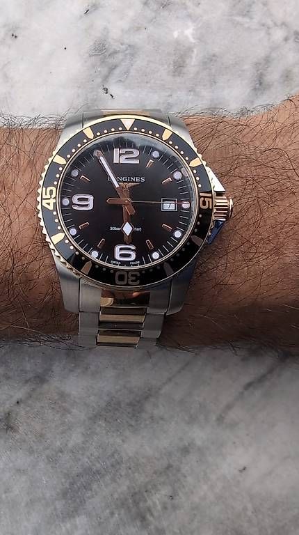 Longines Orologi: Longines Hydroconquest schwarz gold bicolor – Usato da Pieterlen venduto da xernice 1