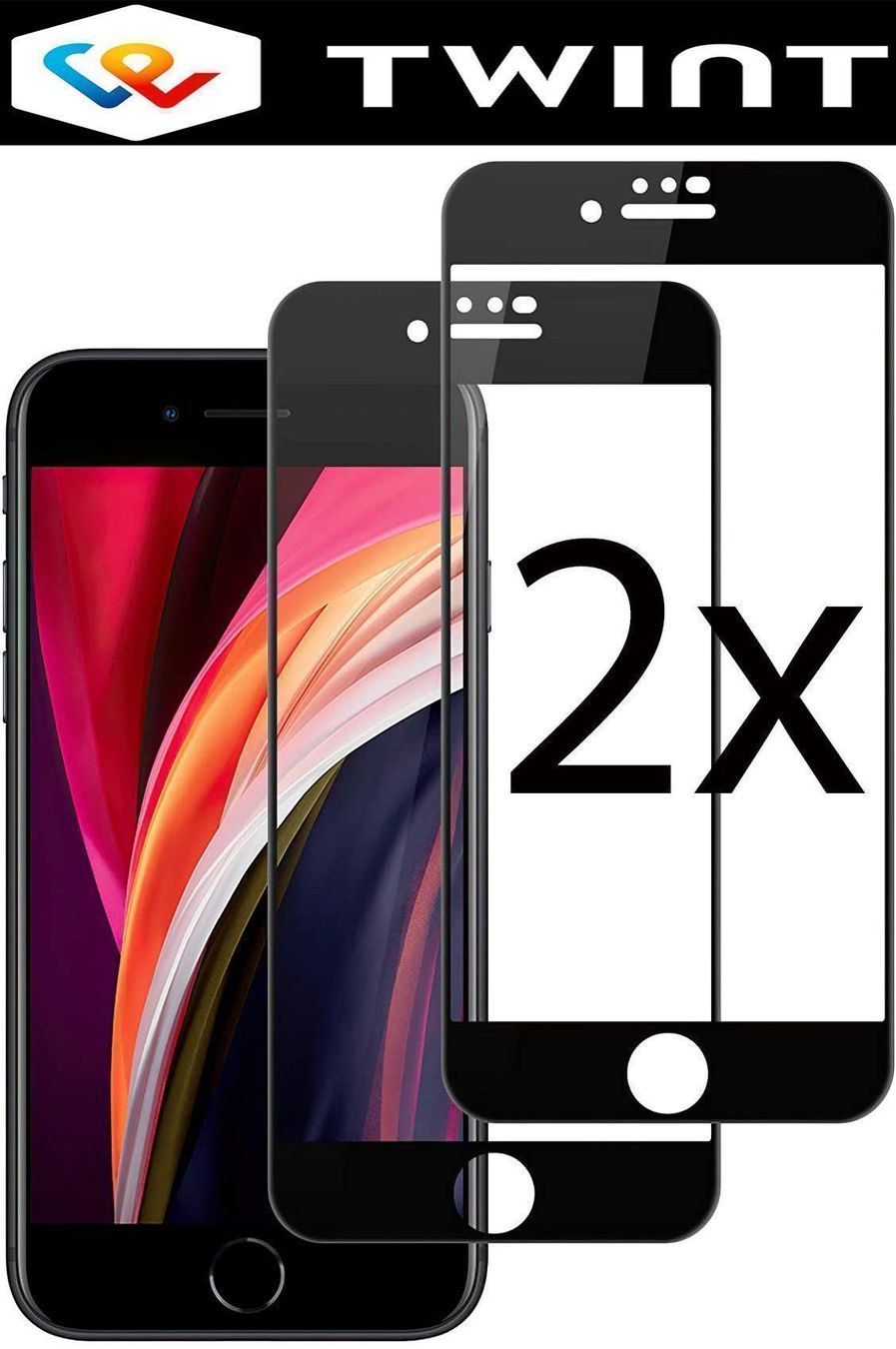 Cover & Protezioni schermo: 2x iPhone 7 plus / 8 plus Panzerglas Schutzglas FULL DISPLAY – Nuovo e nell'imballaggio originale da Volketswil venduto da coverandmore