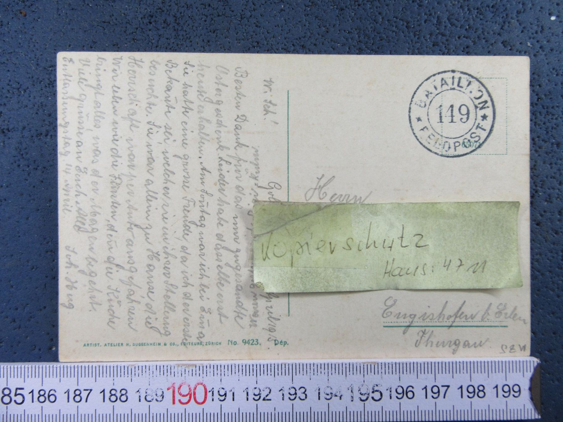 Cartoline postali: GOLDAU MIT RIGI 1915 SZ AK FELDPOST – Usato da Ettingen venduto da Hausi4711 3