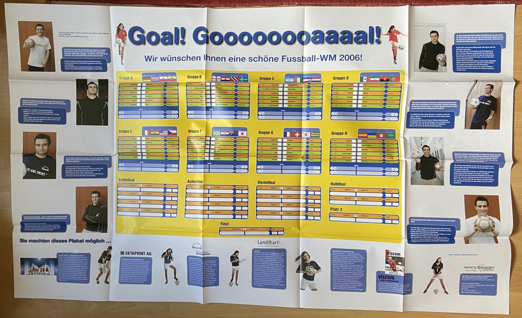 Foto & Immagini: 2 Poster (Spielplan)  Fussball WM 2006 – Usato da Böckten venduto da Hansi36