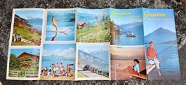 50er /60er Jahre Faltprospekt Gunten am Thunersee