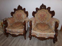 2 PRÄCHTIGE ANTIKE LUXUS BAROCK SESSEL