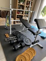 Homegym Equipment Hantelbank, Hantelstangen, Gewichte etc.