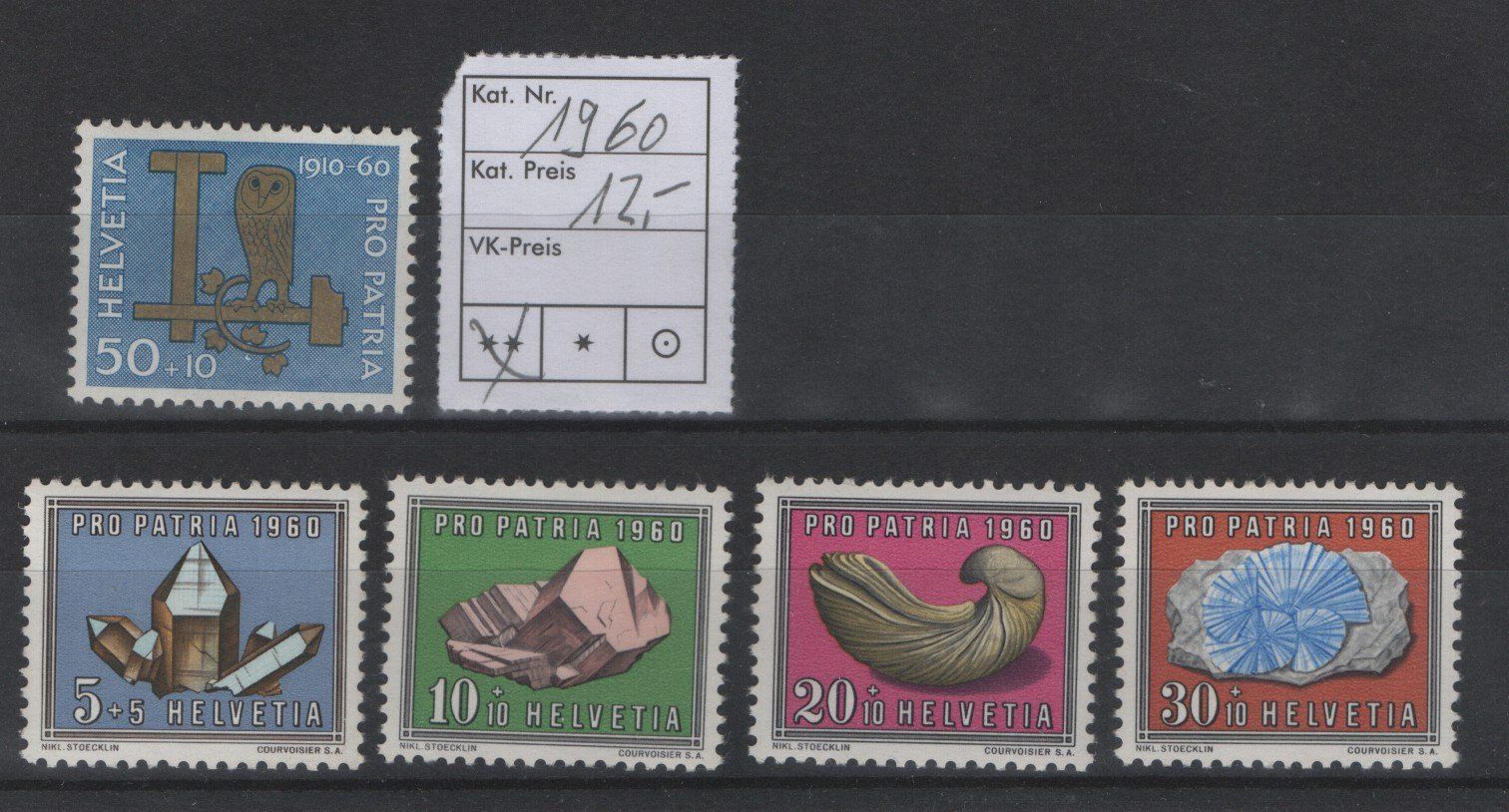 Tutti i francobolli: Serie Pro Patria 1960 / 100% Postfrisch – Nuovo (secondo la descrizione) da Gordola venduto da tist
