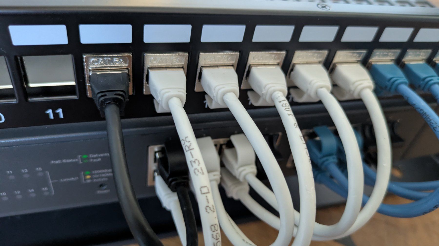TP-Link Hub & Switch: TP-Link Switch TL-SG1016PE + Patchpanel, Keystone und Kabel – Usato da Herisau venduto da Old_nr7 3