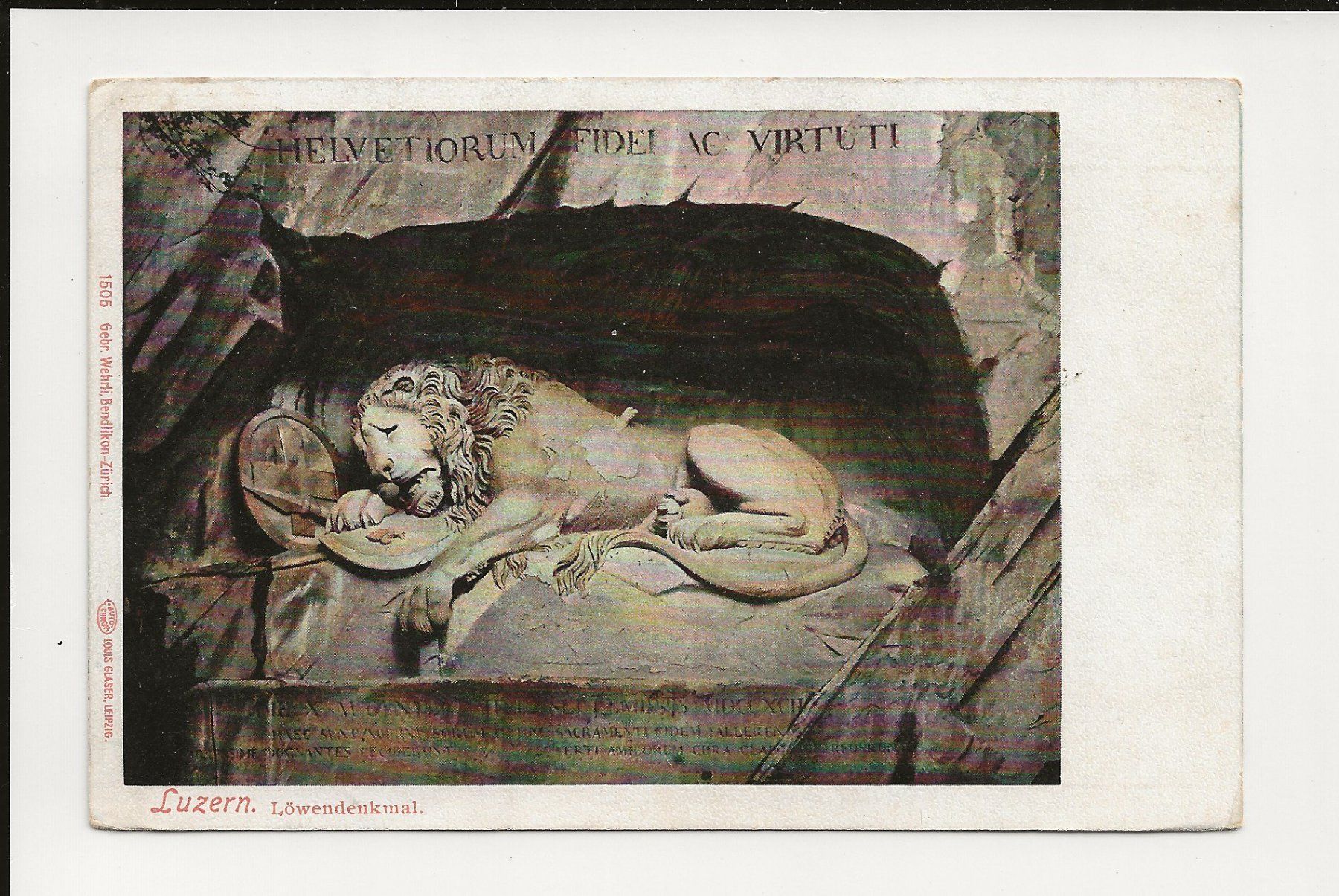 Cartoline postali: AK ca. 1910 Luzern Löwendenkmal – Usato da Greifensee venduto da 315WDO