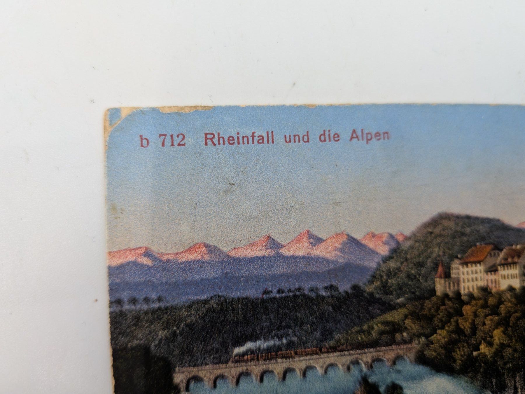 Cartoline postali: Postkare Ansichtskarte Rheinfall und die Alpen – Usato da Emmen venduto da magelan 1
