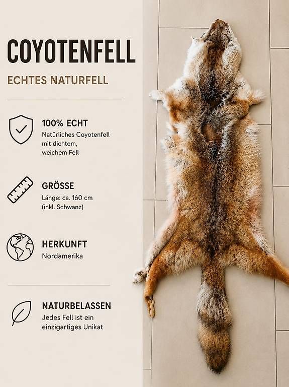 Welt der Tiere: Echtes Coyotenfell – Gebraucht aus Hinwil von KimSchwegler