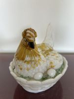 Henne mit Eiern Porzellan Vintage Frühlingsdeko Deko-Objekt