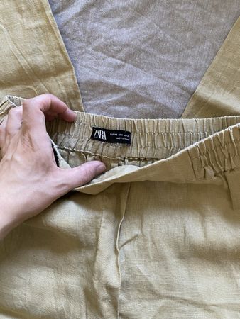 Pantalon Zara beige taille XS lin