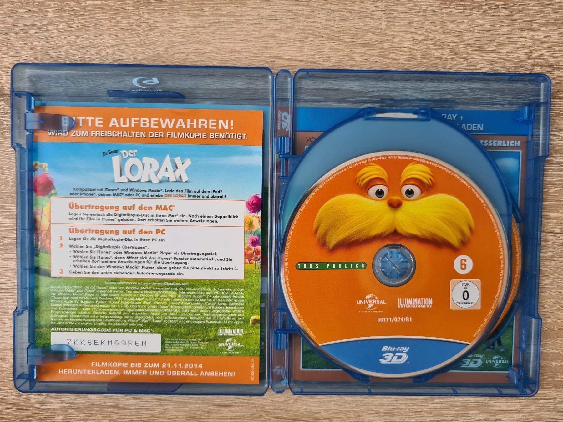 Tutti i DVDs: Der Lorax 3D (3 Disk) - Blu-Ray – Usato da Carouge GE venduto da Franllo 3