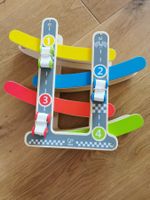 Hape Holz Spielzeug Rennbahn mit Autos