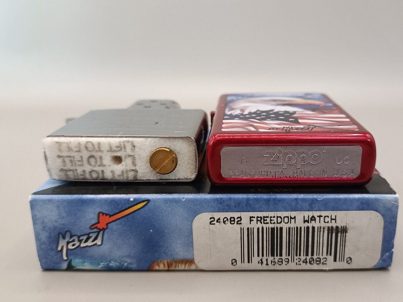 Zippo Accendini: Zippo Mazzi Eagle red box NEW – Nuovo e nell'imballaggio originale da Pampigny venduto da Calypso06 3