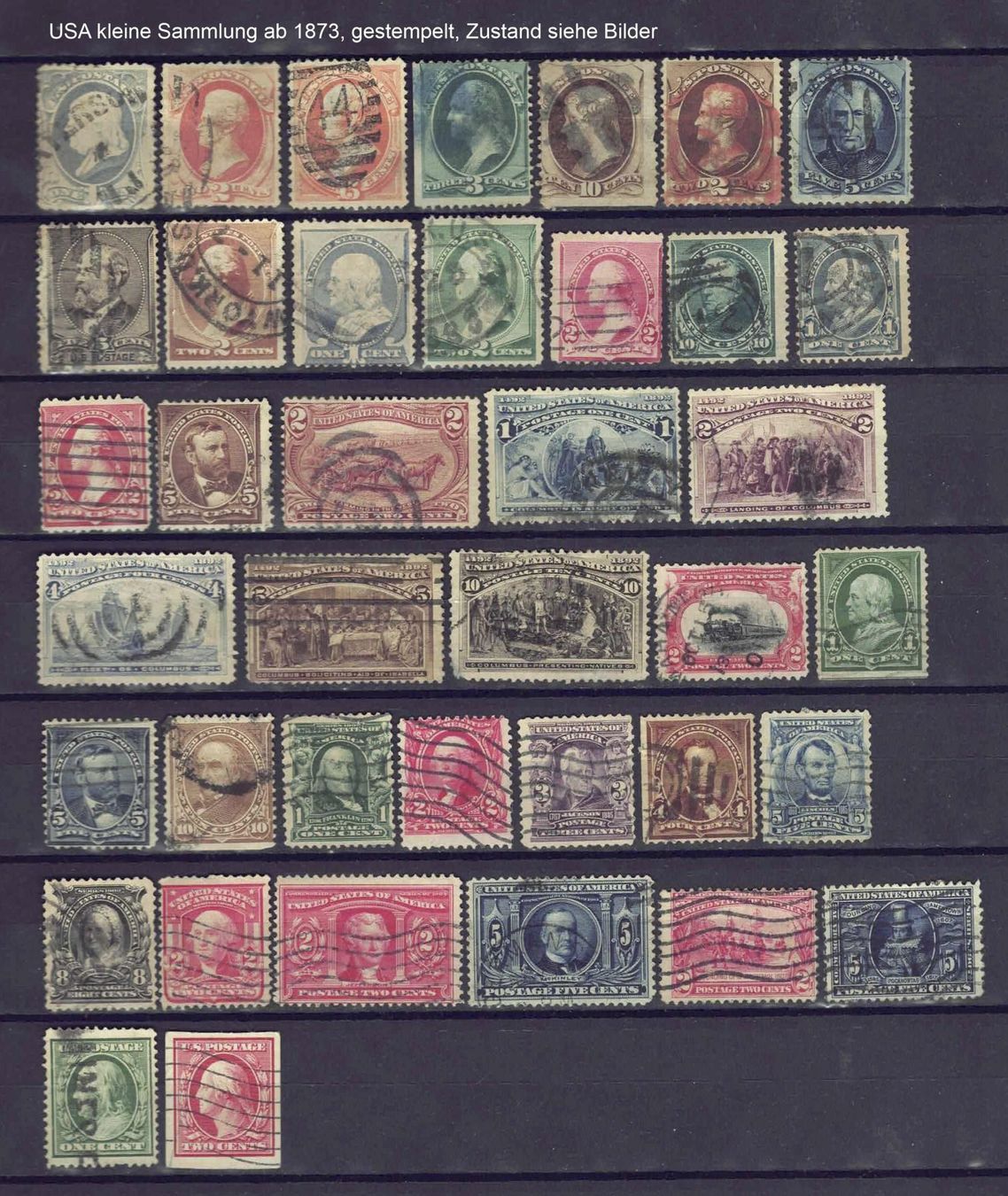 Tutti i francobolli: USA Sammlung ab 1873, gestempelt – Usato da Basel venduto da Pfefferschootte