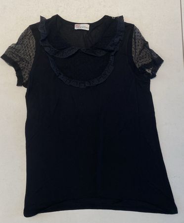 Red Valentino Shirt, Schwarz, Spitze, Gr. S, Super Zustand!