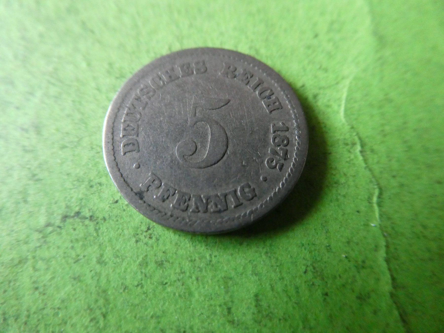 Tutti le monete: Dt. Reich 1875 A, 5 Pfennig – Usato da Hinterforst venduto da Rohusri