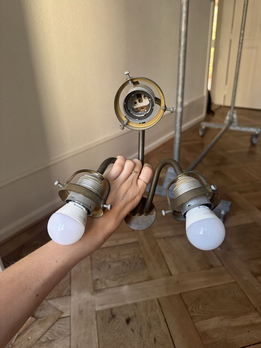Lampen: Wandlampe Messing mit 3 Schirmen – Gebraucht aus Nidau von leo_h2vb 5