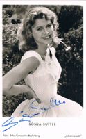 Sonja Sutter 1931-2017 Autogramm Vintage Foto 9x14cm