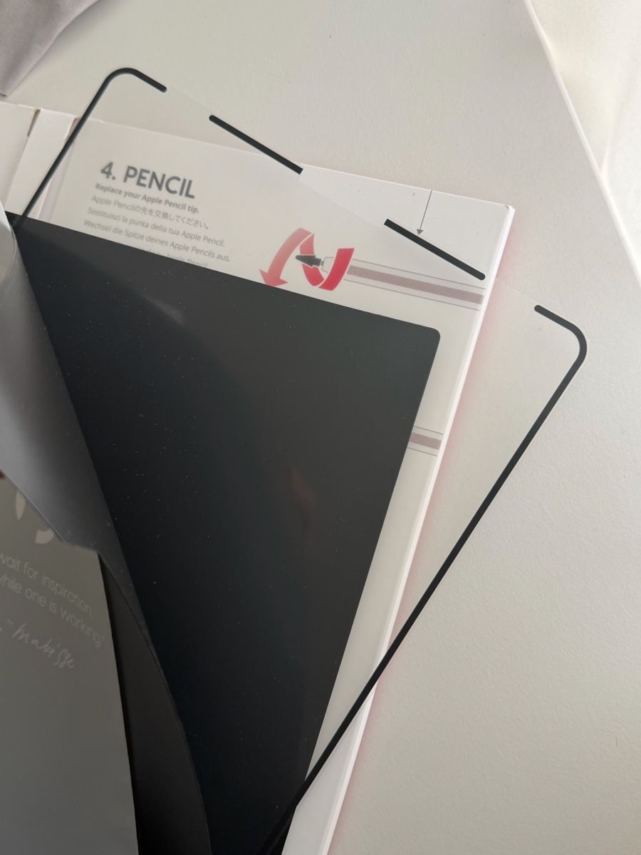 Ritocchi & pellicole di protezione: Rock Paper Pencil 2 texture iPad Pro 12.9 screen protector – Usato da Winterthur venduto da hansophia 1