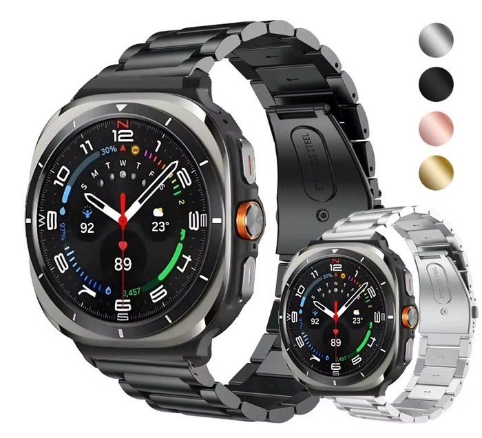 Samsung Smartwatch: Edelstahlarmband für Samsung Galaxy Watch Ultra 47mm – Neu und originalverpackt aus Lausanne von WATCH-WORLD