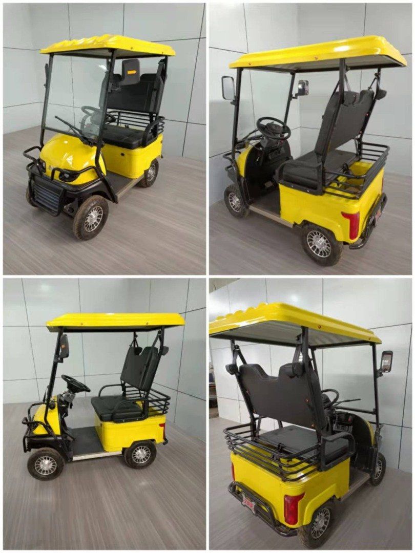 Elektromobile: Elektro-Caddy gelb 2-Sitzer mit Dach und Korb – Gebraucht aus Bünzen von Turbolino5 6