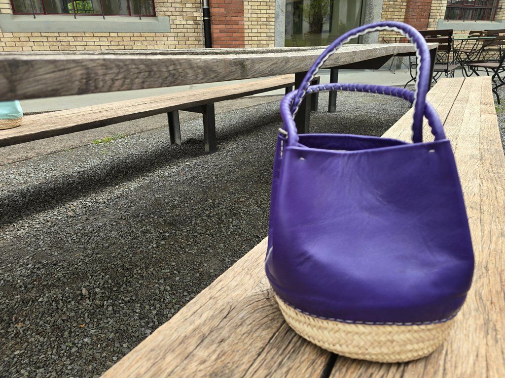 Borse da donna: Korb: Korbtasche Leder violett-ANGEBOT – Nuovo (secondo la descrizione) da Romanshorn venduto da Rachacha 2