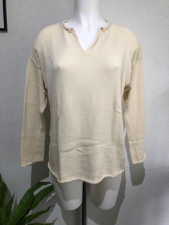 🤍 Rugapiana Pullover beige M made in Italy 100% Baumwolle