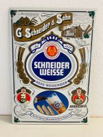 Vintage Blechschild G.Schneider + Sohn, Schneider Weisse