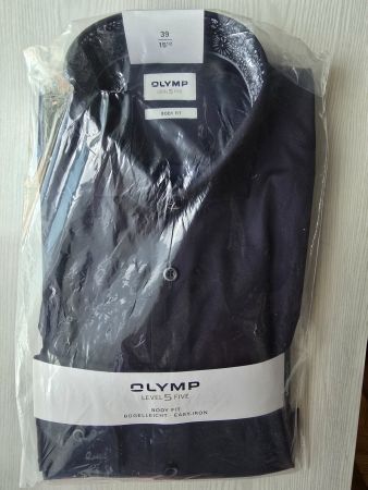 OLYMP Level Five Body Fit Herrenhemd Gr. 39 / M – Neu & unge