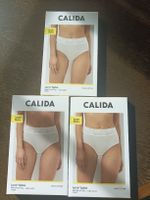  Calida 3x Taillenslip mit Spitzenbund XS schwarz neu 