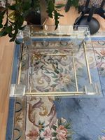Glascouchtisch, Gold-Akzente, 70x70cm, Top Zustand!
