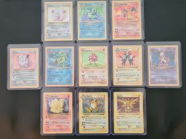 Pokémon Shadowless Base Set komplett in Top-Zustand