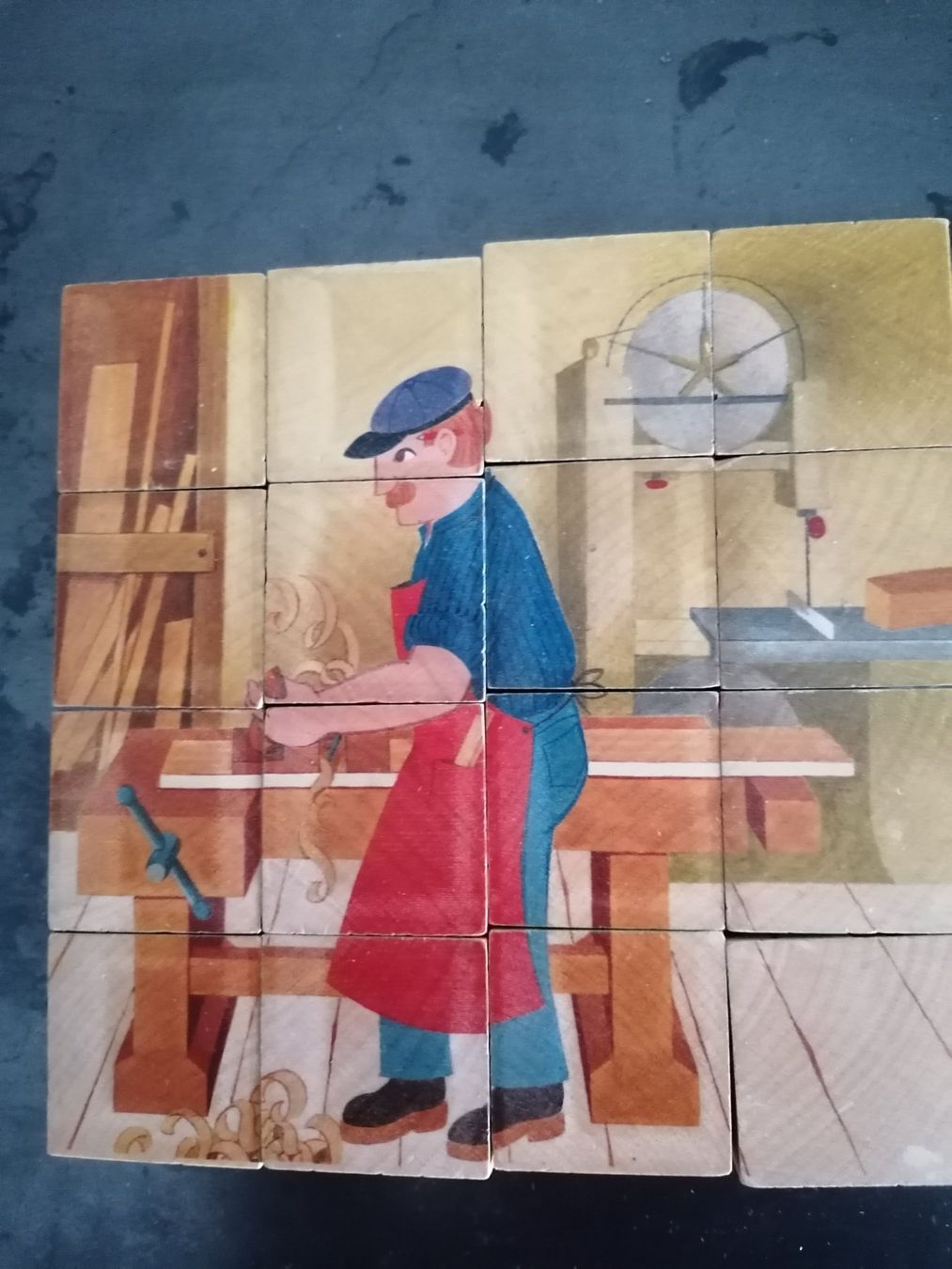Puzzle: Puzzle Holz "Berufe", 6 "Klötzli"-Puzzle in einem – Usato da Rudolfstetten venduto da Bubu25 4