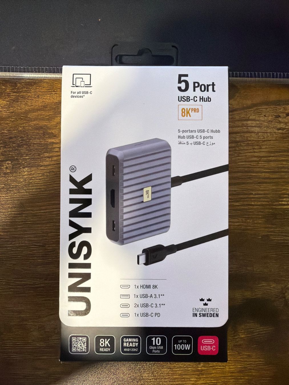 Hub & Switch: UNISYNK 5 PORT USB-C HUB 8KPRO – Nuovo e nell'imballaggio originale da Altdorf UR venduto da Nekdlon