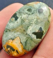 Cabochon L-9702 – Regenwald-Rhyolith 34.10 Karat 36x21x6mm