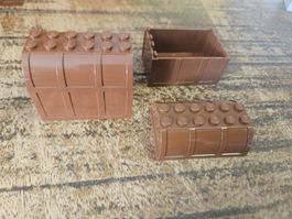 lego 4237 et 4238 lot de 4 pièces Reddish Brown Container,