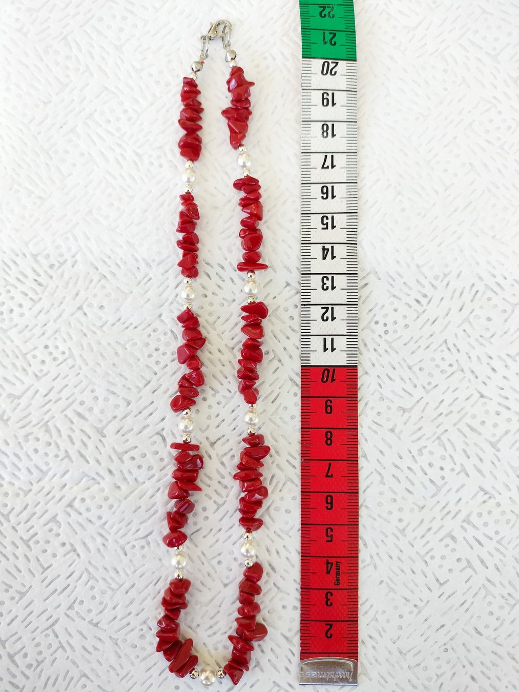 Catenine: Collier en corail rouge et perle – Nuovo (secondo la descrizione) da Cortaillod venduto da rozinna 2